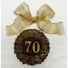 Birthday "70"  Chocolate Medallion